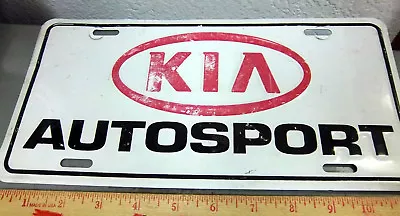 Metal KIA Autosport License Plate Unique Collectible Used But Decent Condition • $7.99