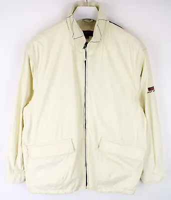 $63.20 • Buy GANT The Newport Jacket Men's MEDIUM Hidden Hood High Neck Zip Half Lined