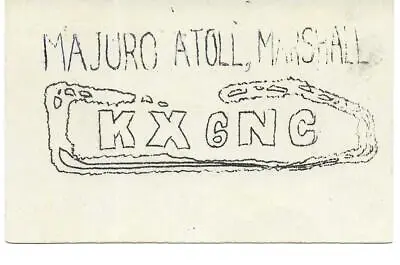 QSL 1956 Majuro  Marshall Islands   Radio Card    • $6.52