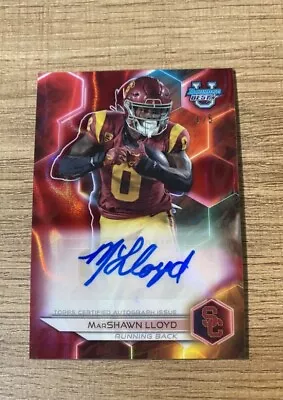 Marshawn Lloyd 2023 Bowman’s Best U #BOA-ML Red AUTO /5 USC Trojans RC • $0.99