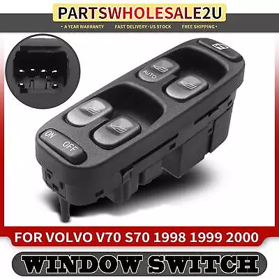 Front LH Power Window Switch W/ One Auto Down 6 Buttons For Volvo S70 V70 98-00 • $26.69