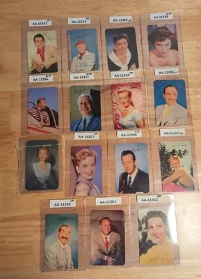Fifteen (15) 1957 Mothers Cookies Cards Famous ( Film ) Stars Trading Cards(nm+) • $10