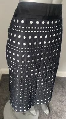 Marks And Spencer Mid Length Cotton Lined Pencil Wiggle Skirt 12 EUR 40 • £5