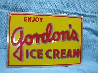 Vintage Original Metal Gordon's Ice Cream  Sign • $85