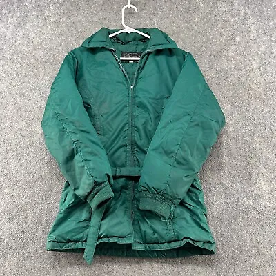 VINTAGE Down Jacket Womens 10 Green Puffer Down Insualted Ski Snow Seattle 70s • $17.46
