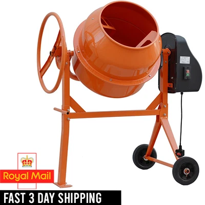 £260.99 • Buy Electric Cement Mixer Portable Mortar Plaster Concrete 240 V 140L NEW