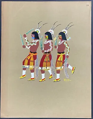 Szwedzicki - Mopope: Hopi Green Dance - 1929 Kiowa India Art Pochoir • $195