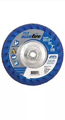 (5) Norton BlueFire 7  X 5/8-11 Flap Disc Wheel Type 27 Zirconia Alumina 80 Grit • $69.99