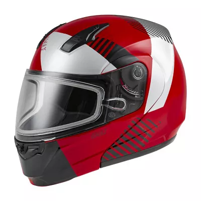 Gmax MD-04S Reserve Red/Silver Modular Snow Helmet Adult Sizes SM - 2X • $54.99