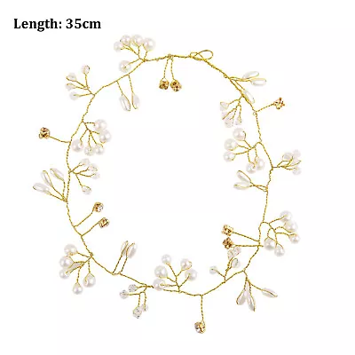 £2.99 • Buy Bridal Wedding Jewellery Pearls Crystal Rhinestones Hair Vine Headpiece 35/50cm