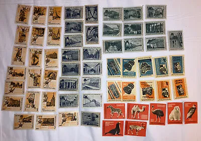 Set 61 Russia Vintage 1960s Matchbox Label Matches Latvia Zoo City Heroes WWII • $25