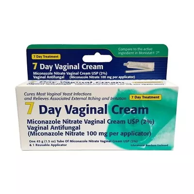 Taro - Miconazole Nitrate 2% (generic Monistat 7) Vaginal Cream - 1.5oz 4/25 • $11.99