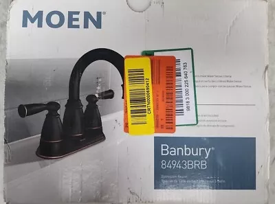 MOEN 84943BRB Banbury 4 In. Centerset 2-Handle Bathroom Faucet Antique Bronze • $71.99