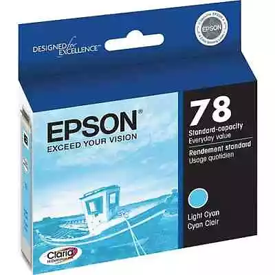 SEALED Epson 78 Claria Hi-Definition LIGHT CYAN Standard Ink Cartridge • $12.74