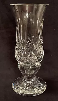 Vintage Waterford Crystal Lismore 2 Piece Hurricane Candle Lamp & Base Ireland • $49.99