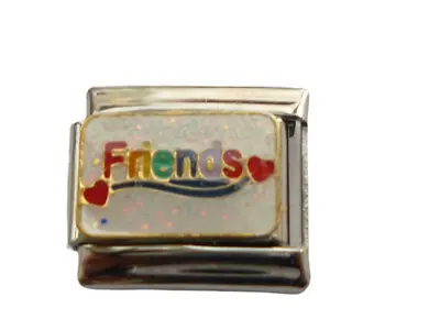 SILVER ITALIAN CHARM FRIENDS CLASSIC LINK Fits All 9mm Italian Bracelet H11 • £3.30