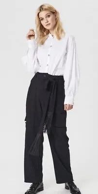 £28 • Buy Bitte Kai Rand Black Loose Fit Trousers Sz XS 8-10 Crea Oska