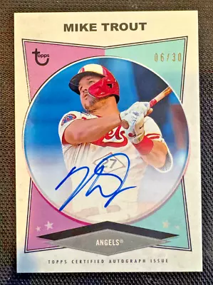 2023 Topps Brooklyn Collection Mike Trout On Card Autograph Auto  6/30 Angels • $203.50