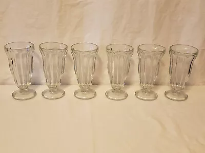 Ice Cream Old-Fashioned Soda Fountain Milkshake Glasses Set Of 6 • $30