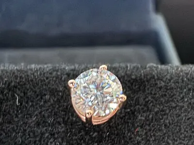Diamond Studs 10k Rose Gold Earrings Lab Grown 0.75 3/4 CT GSI Certified NEW !!! • $399.95