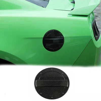 Car Filler Fuel Door Tank Gas Cap Cover Trim Carbon Fiber For Ford Mustang 10-14 • $18.99