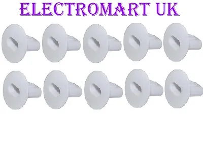 10 X Double Twin Grommets Tv Coax Cable Tidy Wall Bushes Entry Exit White • £6.90