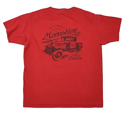 Ole Smoky Moonshine Mens Large Red T-Shirt Adult A Tennessee Tradition Size L • $18.47