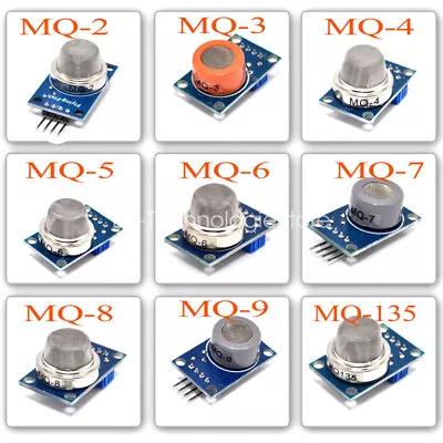 MQ-2 MQ-3 MQ-4 MQ-5 MQ-6 MQ-7 MQ-8 MQ-9 MQ-135 Gas Detection Alarm Sensor Module • $1.41