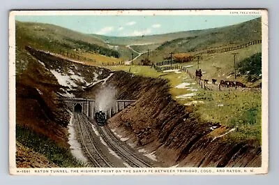Raton NM-New Mexico Raton Tunnel Steam Engine Antique Vintage C1921 Postcard • $7.99