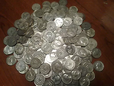 WASHINGTON QUARTERS  90% US Bullion Silver Coins $7.50  ONE! • $161.61