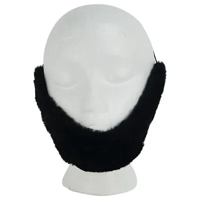 Fake Black Facial Hair Farmer/Lincoln Beard Adult Halloween Costume Theatre Prop • $9.28
