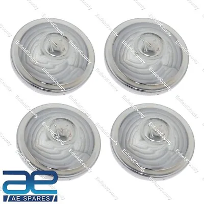 Vintage Morris Minor Front Rear Wheel Covers Hub Cap 4 Chrome 8.5  S2u • $82.71