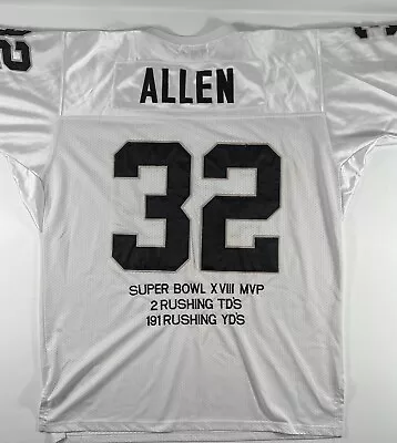 MARCUS ALLEN Raiders WHITE Mitchell & Ness Throwback Jersey With Stats • $125