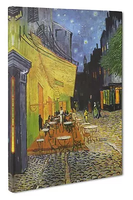 Vincent Van Gogh Cafe Terrace At Night Canvas Print Wall Art Picture A1 A2 A3 A4 • £14.95