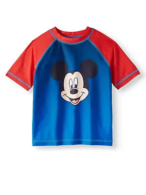 Mickey Mouse Toddler Boy Rash Guard Swim Shirt 4T • $10.99