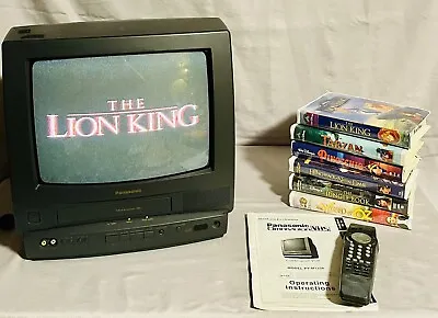 $85 • Buy Panasonic PV-M1338 Combo 13  Gaming/VCR Color TV W/ Disney VHS Tapes - Tested!!!