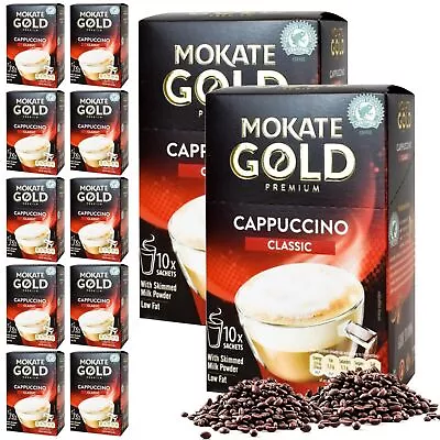 60-120 Mokate Gold Cappuccino Coffee Sachets | Classic Chocolate Instant Sticks • £10.99