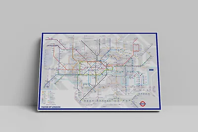 Tube Map Recent Version - Framed - Canvas Or Poster Available • £5.99