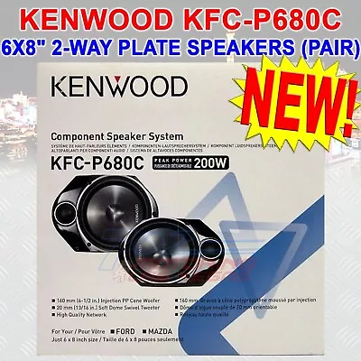 Kenwood Kfc-p680c 6x8  2-way Component-style Plate Car Speakers 200 Watts (pair) • $64.44