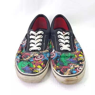 Vans Marvel Comics Sneakers Super Hero Lace Up Low Top Shoes Mens Size 10.5 • $26.24