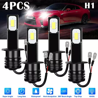 4x H1 LED Fog Light Bulbs Driving DRL Lamps 200W 22400LM 6000K White High Power • $14.48