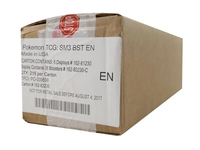 $3999.95 • Buy Pokemon Burning Shadows Booster Box Case (6 Boxes) BRAND NEW FACTORY SEALED