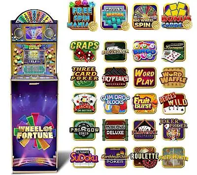 Video Slot Machine - Casino Arcade - 5 Foot Tall Cabinet With 24 Games Available • $849.01