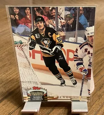 MARIO LEMIEUX 1992 Stadium Club #94.  PENGUINS • $3.99