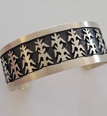 Old Pawn Vintage Handmade STERLING HOPI MADE Harvest Corn Cuff Bracelet • $79