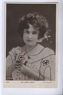 (AE57) Real Photo Of Actress Miss Madge Lessing 1905  (Rotary Photo)   - Used • £2