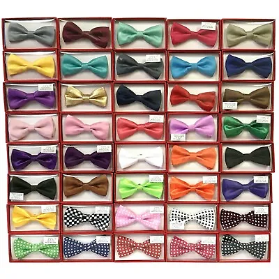 $7.99 • Buy 40+ Colors Clip On Adjustable Wedding Bow-Tie For Toddler Baby Kids Boys Girls