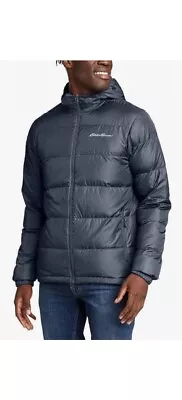 EDDIE BAUER Men's Wide Channel Hooded EB650 Down Puff Jacket Packable |B16 • $44.99