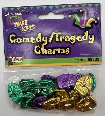 Comedy Tragedy Masks Mardi Gras Holiday Party Plastic Charms Confetti Sprinkles • $8.47