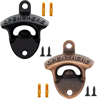 Beer Bottle Openers Cast Iron Wall Mounted Bottle Opener(Set Of 2With Screws) • $10.60